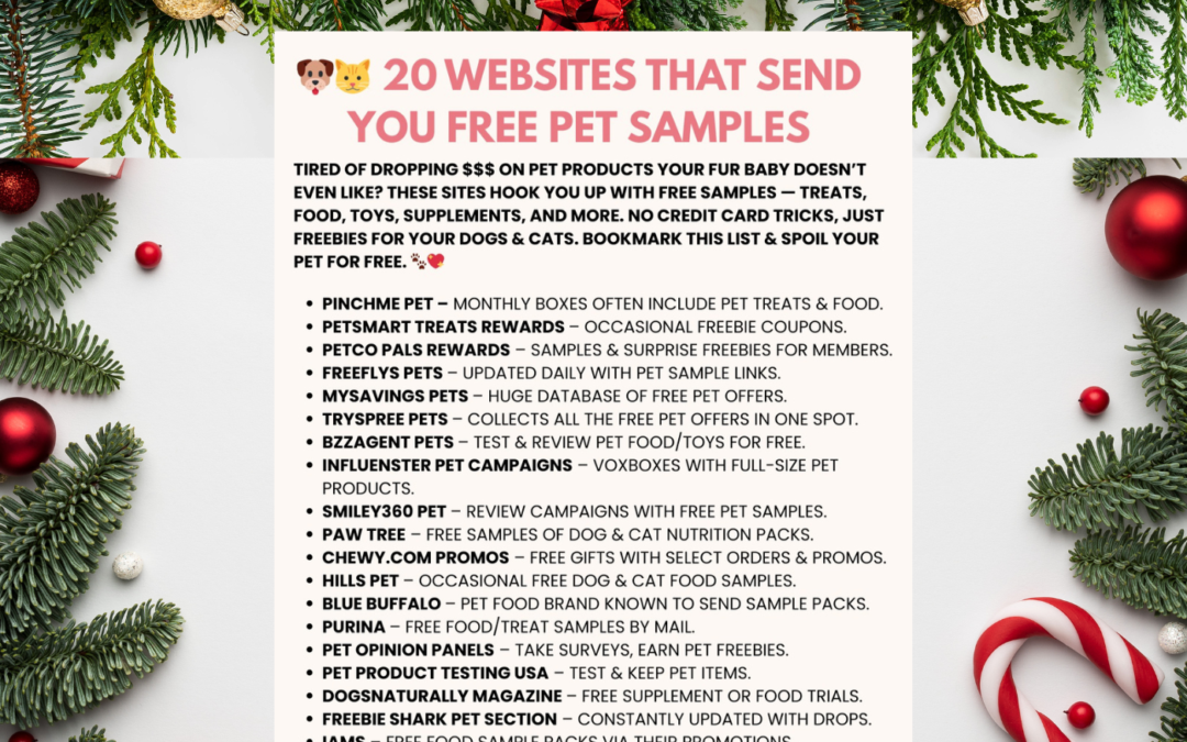 🐾✨ Top 20 Websites to Get FREE Pet Samples & Treats