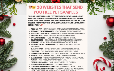 🐾✨ Top 20 Websites to Get FREE Pet Samples & Treats